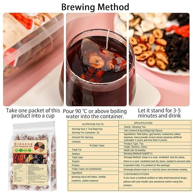 Seven Treasure Ginseng Herbal Tea – Rejuvenating Ancient Blend