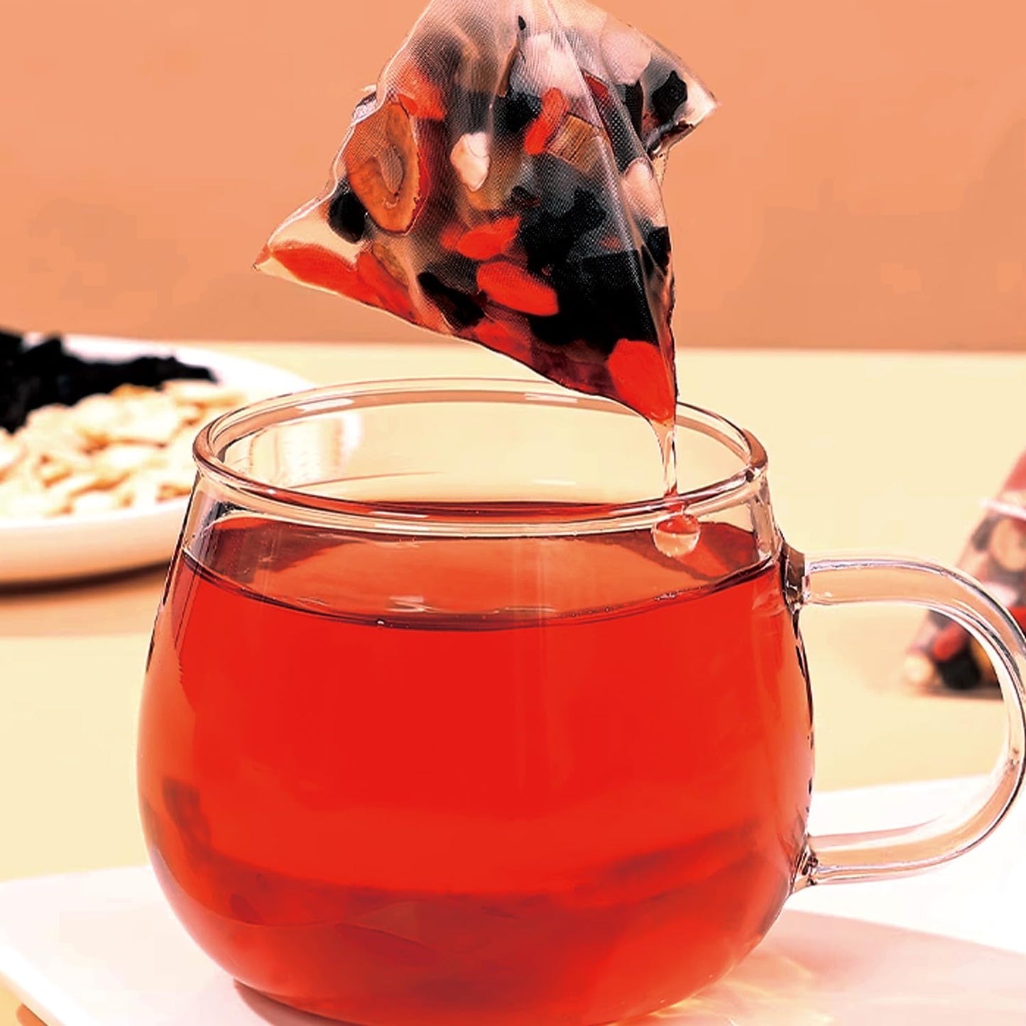 Ginseng Five Treasures Tea - Kidney Tea Wubao Tea, Kidney Cleanse Tea Ginseng Six Treasures Tea, Ginseng Red Date Natural Chinese Herbal Tea Bags for Men Women(250g/10g x25pcs)