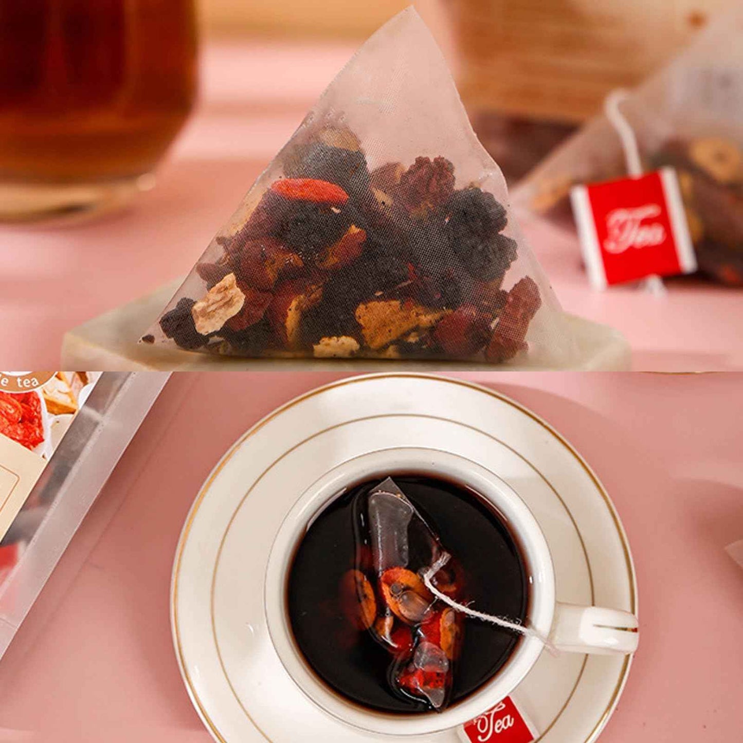 Ginseng Five Treasures Tea - 25Bags Chinese Kidney Wubao Ginseng Tea, te de riñon Saludable Organica (2)