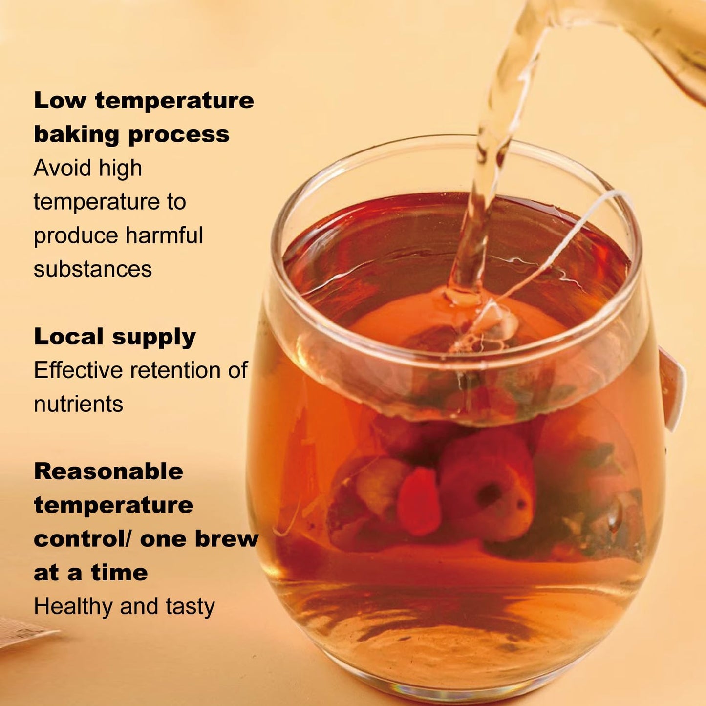 Ginseng Five Treasures Tea - Kidney Tea Wubao Tea, Kidney Cleanse Tea Ginseng Six Treasures Tea, Ginseng Red Date Natural Chinese Herbal Tea Bags for Men Women(250g/10g x25pcs)