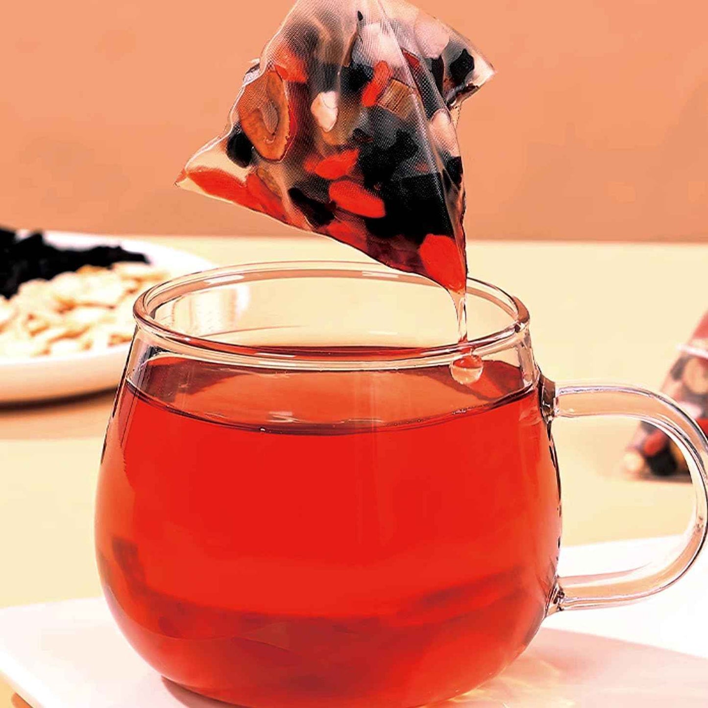 Ginseng Five Treasures Tea Kidney Tea - Kidney Cleanse Ginseng Six Treasures Teas, 6 Precious Ingredients Red Date Wolfberry Mulberry Natural Organic Detox Teabag for Women & Men (1 Bag(20 Teabag))