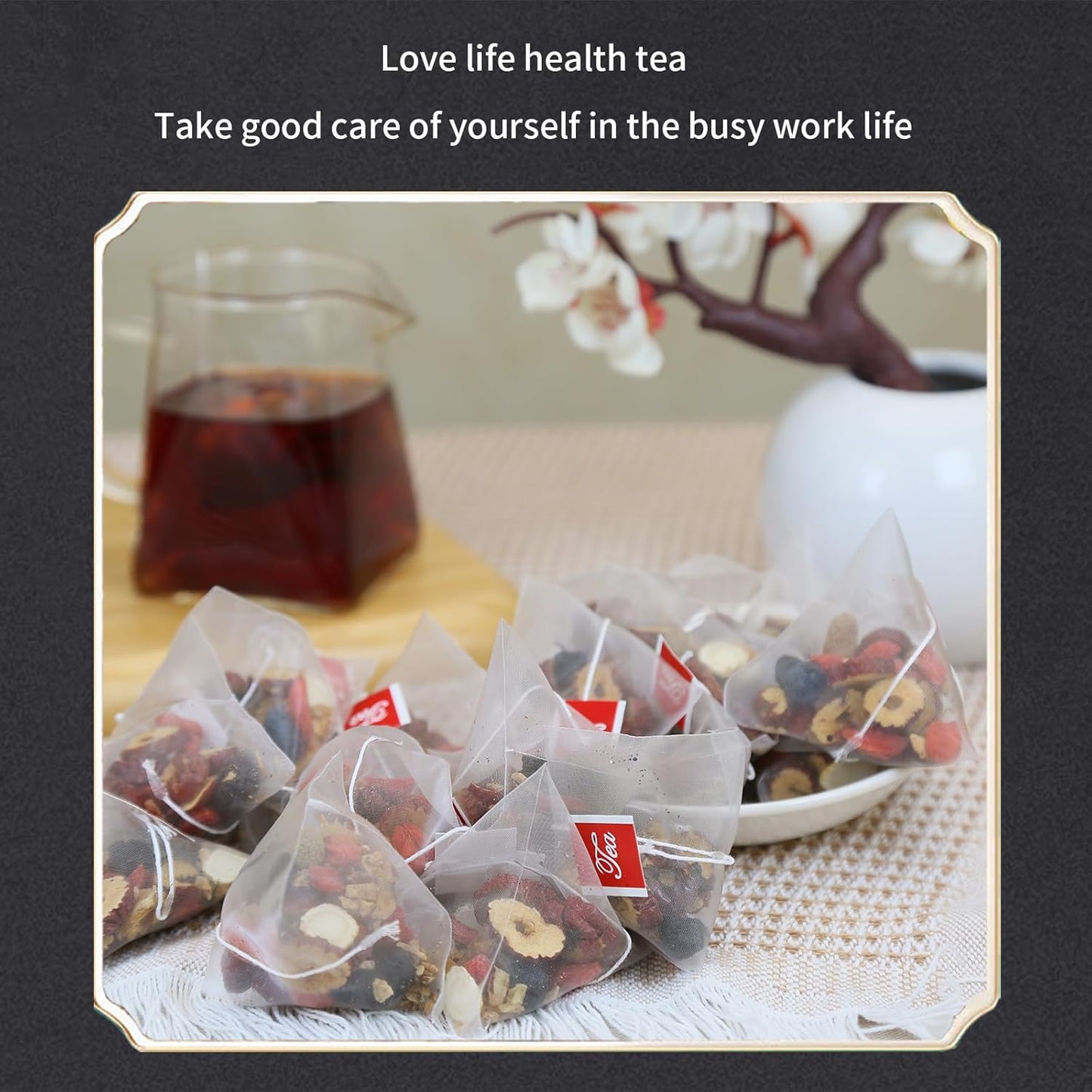 Ginseng Five Treasures Tea Kidney Tea For Men Husband Wubao Tea Bags Men's Energy Health 人参五宝茶 五宝茶 男人茶 老公茶 补肾茶 7.05oz/200g (20 Bags)