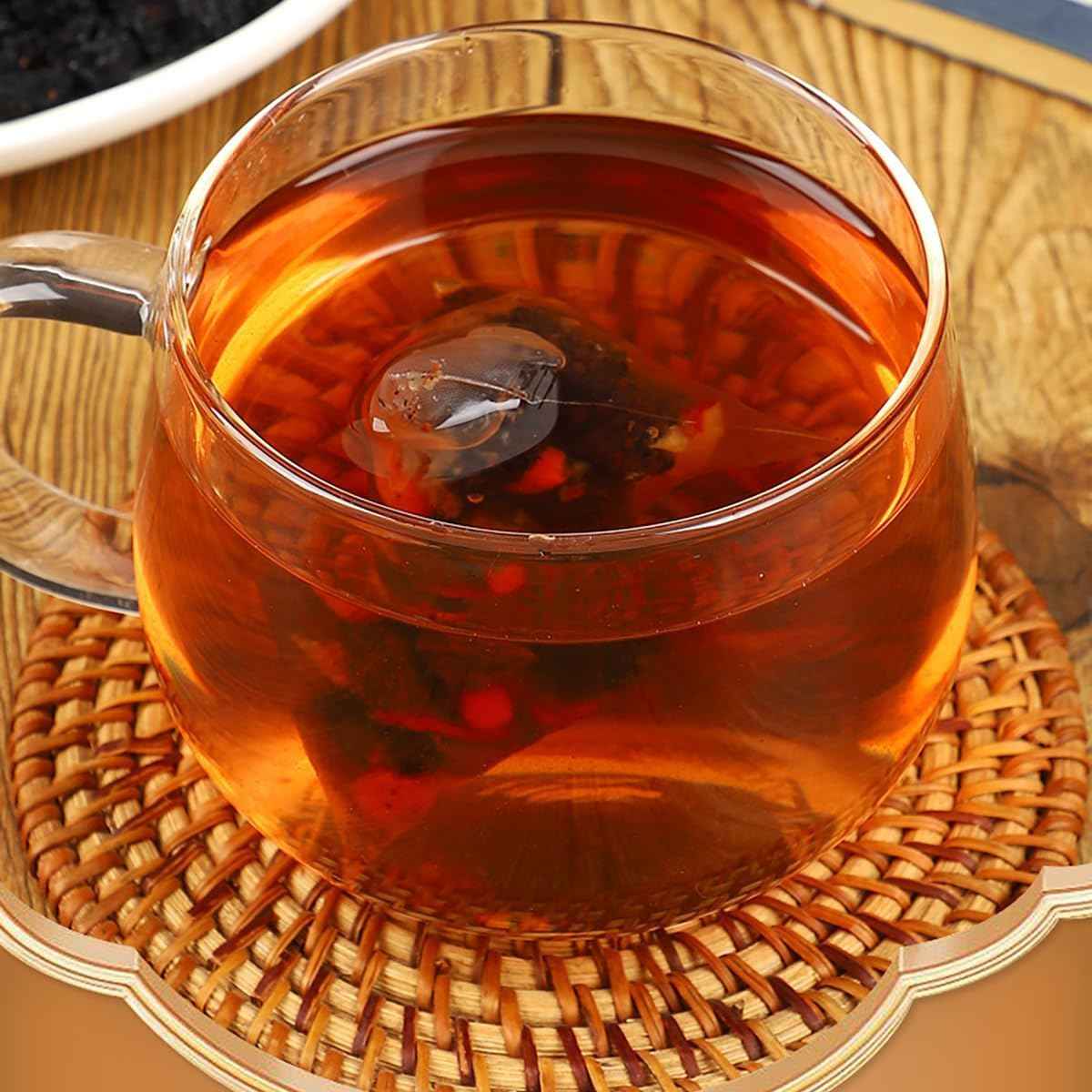 Ginseng Five Treasures Kidney Care Tea - Zhu Gen Wu Bao Cha - Men's Herbal Tea (20 bags/2 boxes)