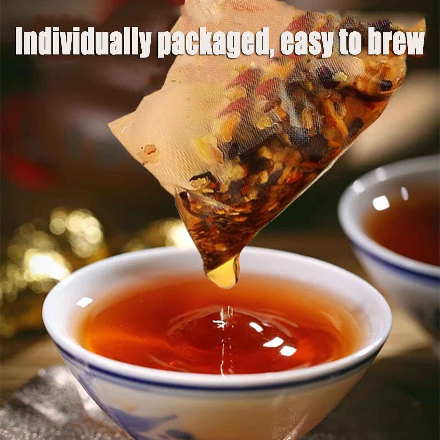 Ginseng Eight Treasure Tea, Kidney Tea Formula Ginseng Five Treasure, 10g*20PCS Red Date Wolfberry Mulberry Goji Berries Herbal Teabag