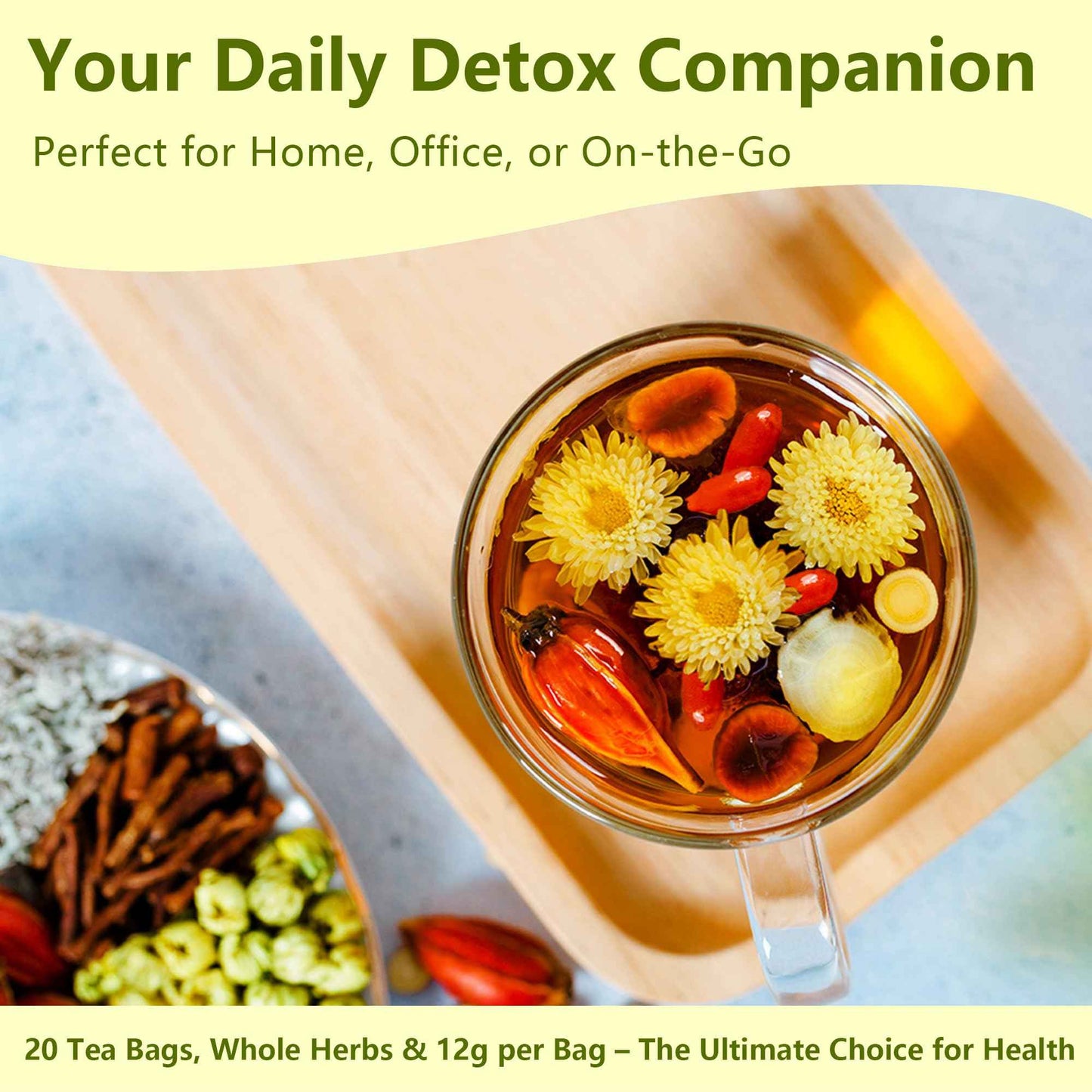 Teeo Deeo Kidney Tea Formula Ginseng Six Treasure Tea – Premium Herbal Blend for Wellness, Detox & Vitality | Natural Herbal Ginseng Teas for Kidney Detox Digestion & Immunity Boost | 7 Precious Ingredients Formula (30 Bags/1 Pack)