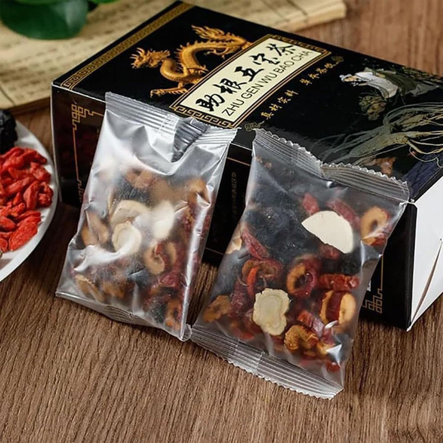 Ginseng Mulberry Herbal Tea, 30 bags Kidney Tea Formula Ginseng Six Treasure Tea, Te Para Limpiar Los Riñones, Organic Liver Support & Kidney Cleanse -Healthy Cleansing for Men & Women (30bag/3boxes)