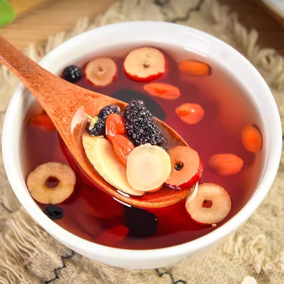 Kidney tea formula Ginseng Five Treasure TeaCombination Scented Tea Eight Treasure Tea RedDate Wolfberry Tea Men's Tea Health TeaMulberry Herbal Formula Health Tea 20bags