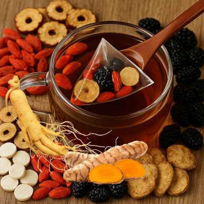 30bags Turmeric Kidney Tea Formula Ginseng Eight Treasures, Turmeric Kidney Tea Formula, Traditional Chinese Herbs for Men & Women (30bags)