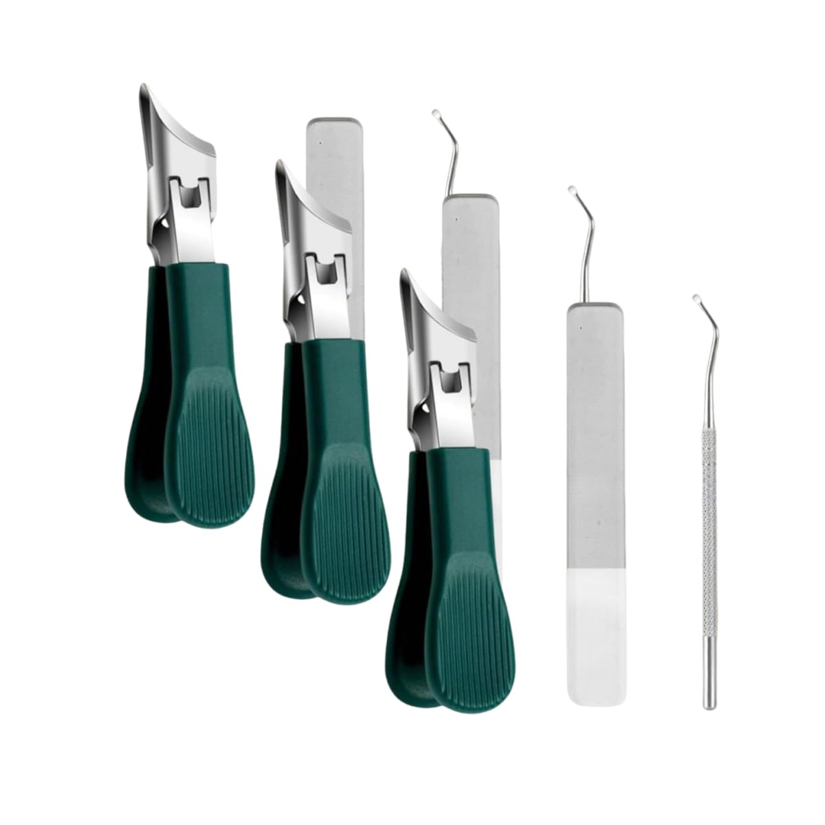 Premium 3-Piece Eagle Beak Nail Clipper Set, Three Sets of Eagle Beak Beveled Nail Clippers, Super Sharp Beveled Nail Clippers, 25° Beveled Edge Nail Clipper for Thick Nails (1 Set)