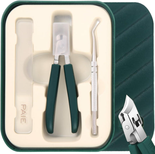 Eagle Beak Nail Clippers, 3-Piece Sets of Wide Jaw Opening Anti-Splash Slanted Nail Clipper for Ingrown and Wide Jaw Slanted Toenail