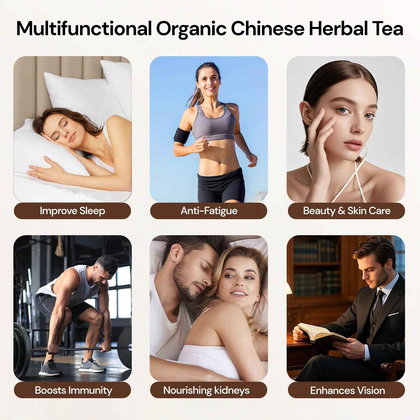 Ginseng Nine Treasures Kidney Tea, Natural Organic Kidney Cleanse Detox Tea, Traditional Chinese Herbal Teabags for Men & Women, 9 Precious Ingredients Formula (1 Pack/25 Bags)