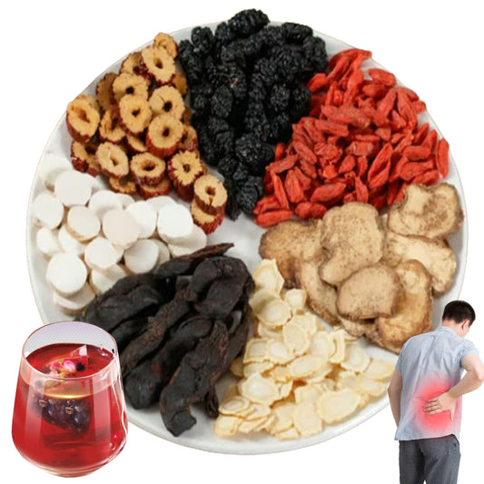Ginseng & Mulberry Herbal Tea | Five Treasure Kidney Formula | Herbal Blend to Boost Energy & Reduce Fatigue (20pcs)
