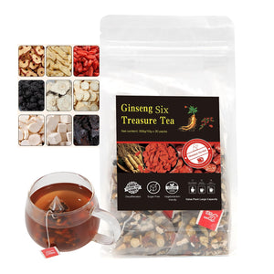 30Pcs -kidney tea formula ginseng six treasure tea，Te Renal Herbal, Nine natural ingredients，Organic Kidney Cleanse Detox Tea，for Men & Women,(30Bags, 300g)