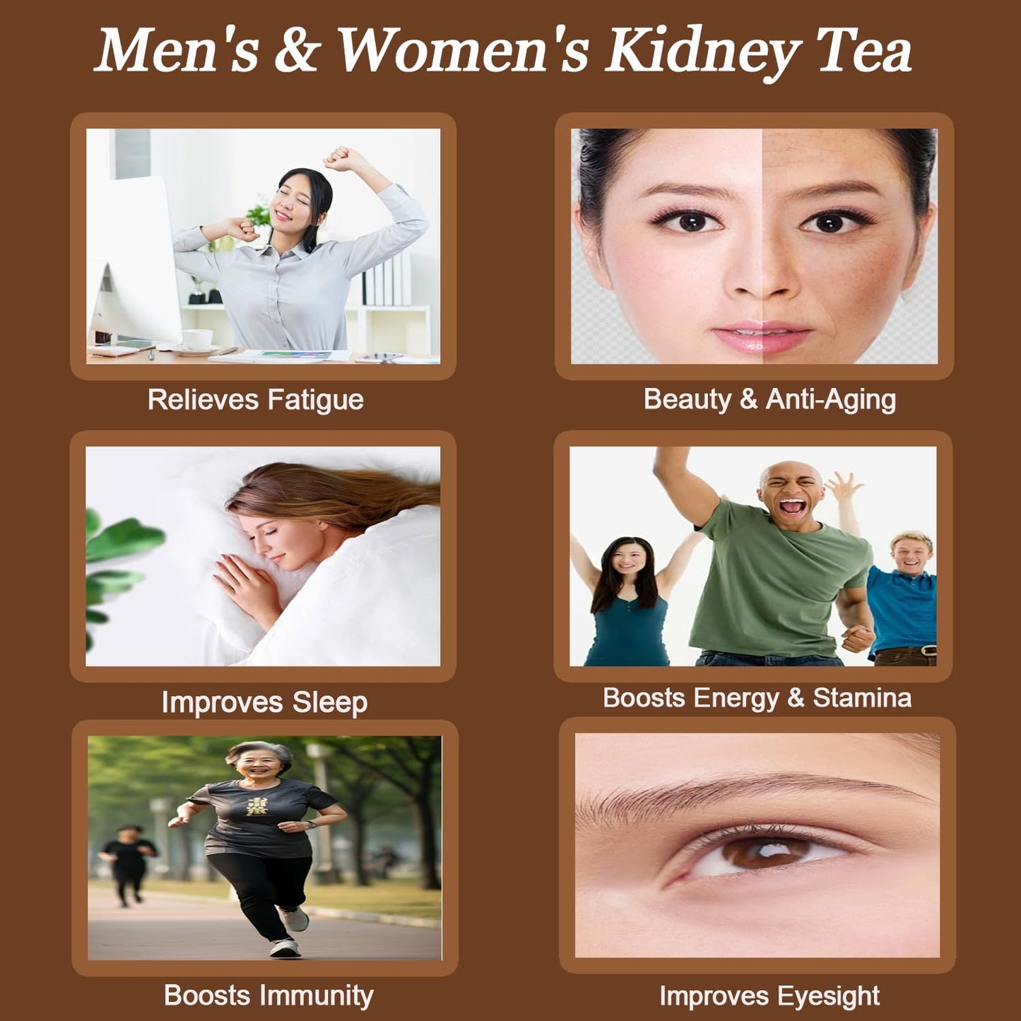 Kidney Tea Formula Ginseng Eight Treasure, 8 Precious Ingredients Ginseng-Infused Teas, Six Treasures Cleanse Detox Health Teabag For Women & Men (1)
