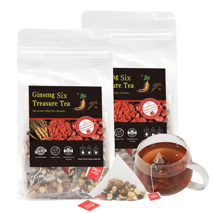 30Pcs -kidney tea formula ginseng six treasure tea，Te Renal Herbal, Nine natural ingredients，Organic Kidney Cleanse Detox Tea，for Men & Women,(30Bags, 300g)