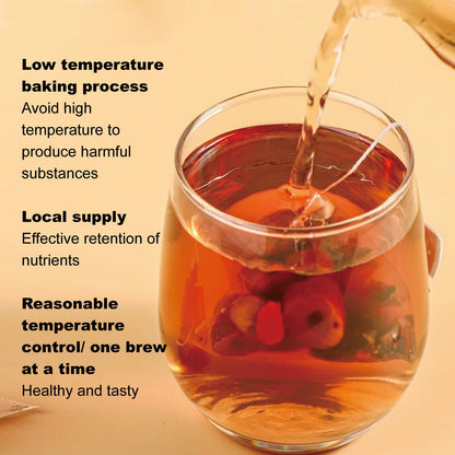 Ginseng Five Treasures Tea - Kidney Tea Wubao Tea, Kidney Cleanse Tea Ginseng Six Treasures Tea, Ginseng Red Date Natural Chinese Herbal Tea Bags for Men Women(250g/10g x25pcs)