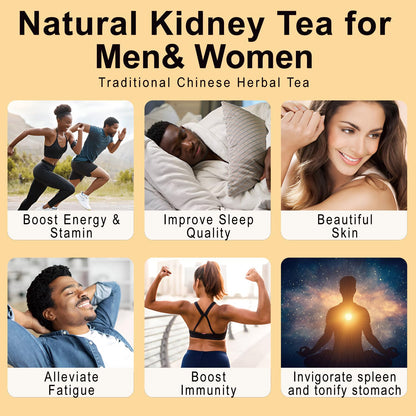 Ginseng Five Treasures Tea - Kidney Tea Wubao Tea, Kidney Cleanse Tea Ginseng Six Treasures Tea, Ginseng Red Date Natural Chinese Herbal Tea Bags for Men Women(250g/10g x25pcs)