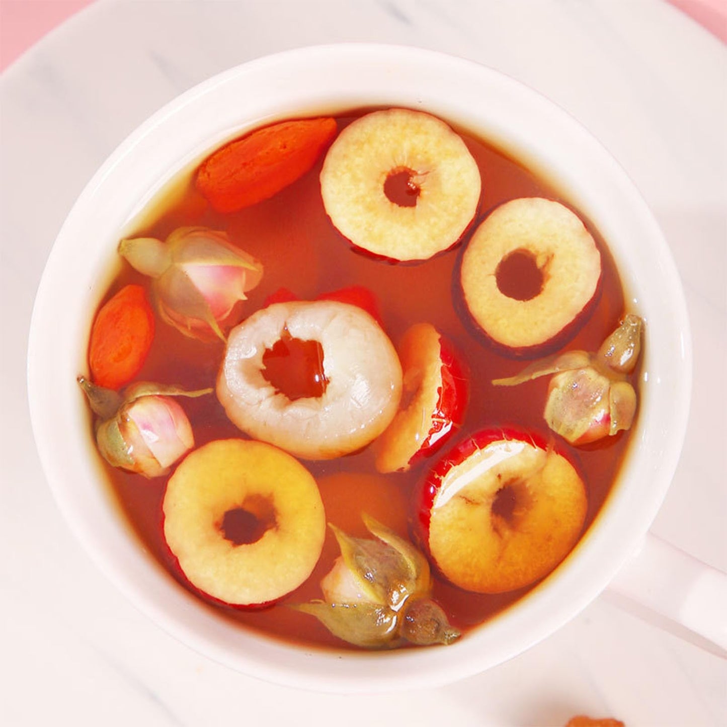 Brown Sugar Ginger Tea,Red Dates Ginger Tea, Jujube Longan Wolfberry Rose Goji Berry 𝐓𝐞𝐚 (10Bags)