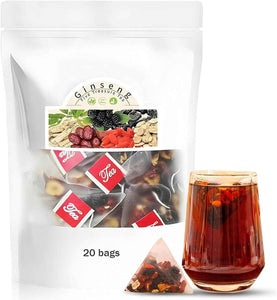 20PCS Kidney Tea Formula Ginseng Six Treasure Tea, Ginseng Six Treasure Tea, Individually Packed 20 Bags, Formula Six Treasure, Liver and Kidney Care