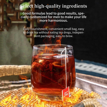 Ginseng Five Treasures Tea Men's Herbal Tea Men's Kidney Tea 5.64oz/160g(20bag) Maca Ginseng Wolfberry Mulberry Raspberry Jujube Fructus Lycium Chinense 人参五宝茶 补肾茶 男人茶