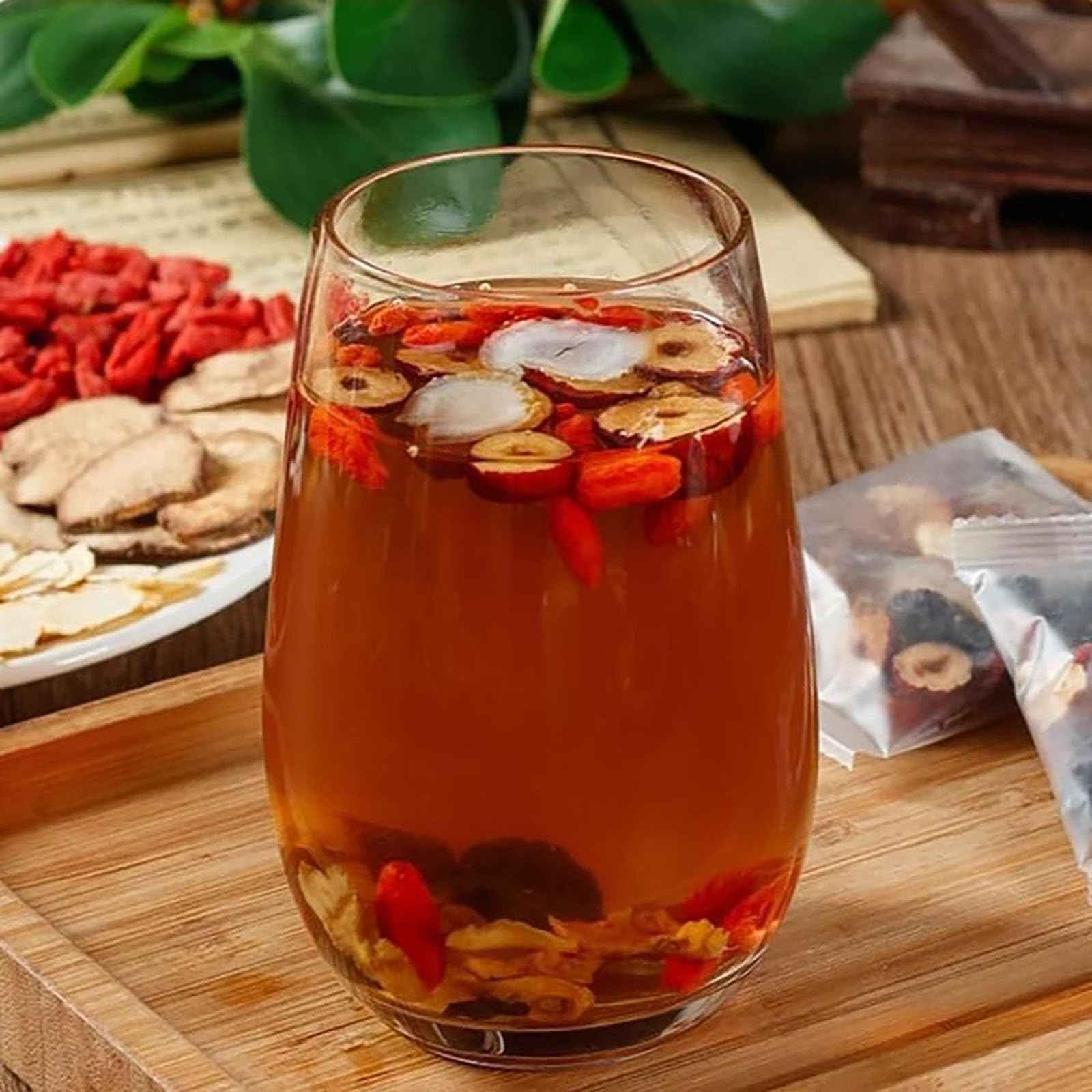 Ginseng Mulberry Herbal Tea, 30 bags Kidney Tea Formula Ginseng Six Treasure Tea, Te Para Limpiar Los Riñones, Organic Liver Support & Kidney Cleanse -Healthy Cleansing for Men & Women (30bag/3boxes)