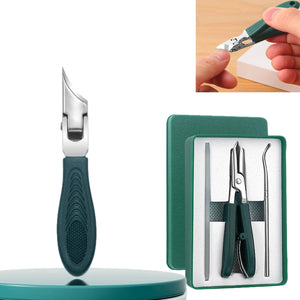 3Pc/Set Eagle Beak Beveled Nail Clippers, Eagle Beak Nail Clippers for Thick Nails, Long Handle Wide Jaw Opening Anti-Splash Slanted Nail Clipper for Men&Women