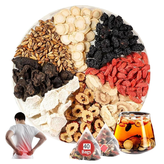Turmeric Kidney Tea Formula Ginseng Eight Treasures, Turmeric Kidney Tea Formula, Nnatural Ingredients, Traditional Chinese Herbs for Men & Women (20bags)