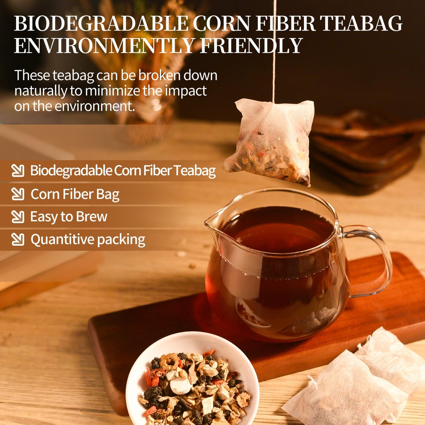 50Pcs Ginseng Ten Treasures Tea, Chinese Traditional Kidney Care Herbal Tea, Natural Kidney Cleanse Detox Tea for Women & Men, 10 Precious Ingredients Formula(50Bags, 600g)