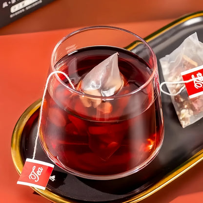 Ginseng Six Treasure Kidney Detox Tea - 20 Triangular Herbal Tea Bags, All-Natural Chinese Formula with Maca, Jujube & Wolfberry (Caffeine-Free, No Sugar)
